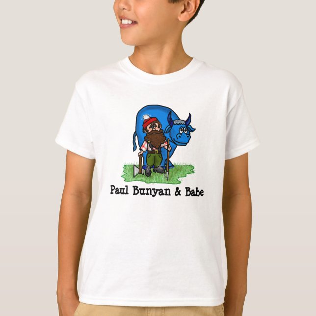 Paul Bunyan och BabebarnT-tröja Tee Shirt (Framsida)