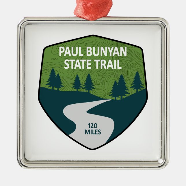 Paul Bunyan State Trail Julgransprydnad Metall (Framsidan)