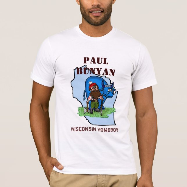 Paul Bunyan Wisconsin HomeboyT-tröja Ver. 1 Tee (Framsida)