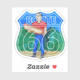 Paul Bunyon Hett Hund man på väg 66 Klistermärken