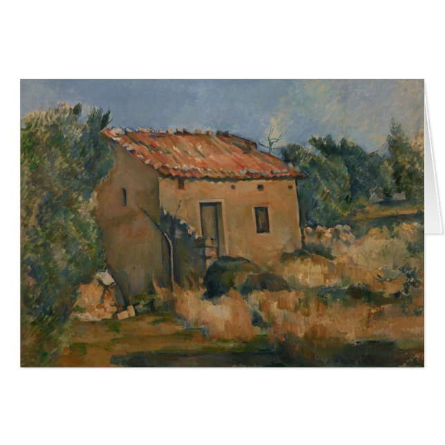 Paul Cezanne - Abandoned House Hälsningskort (Framsidan Horizontal)
