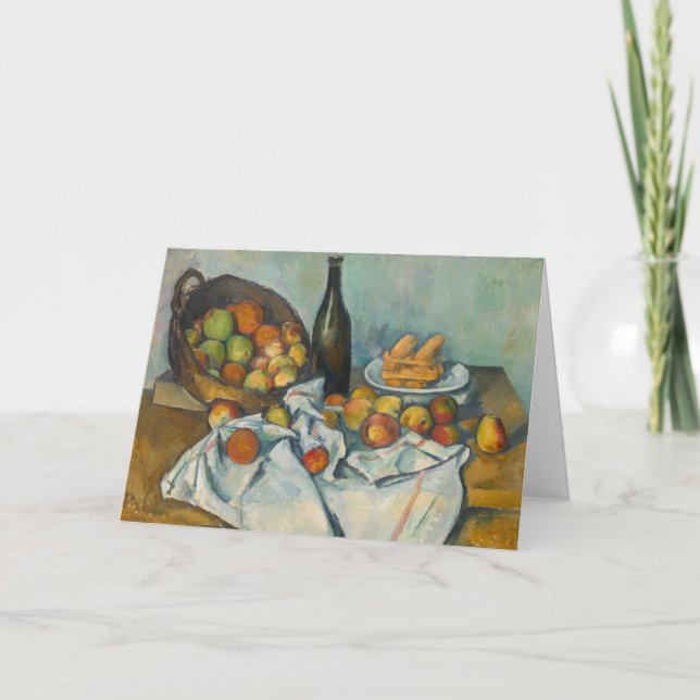 Paul Cezanne - Äppelkorgen Kort (Framsida)