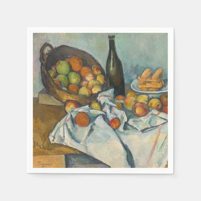 Paul Cezanne - Äppelkorgen Pappersservett (Framsidan)