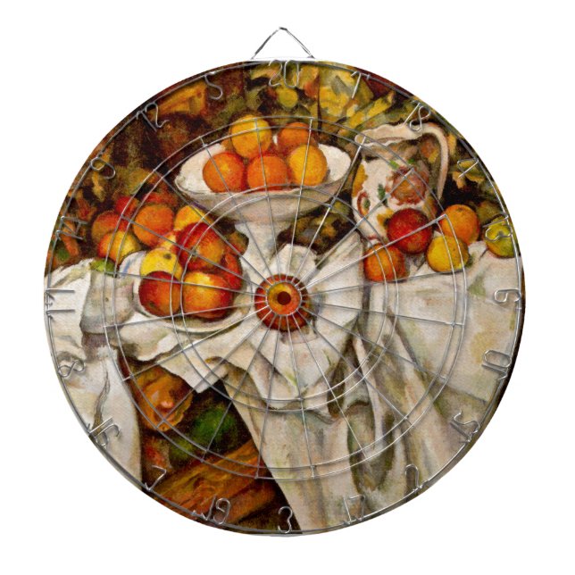 Paul Cezanne Äpplen Apelsiner Tryck Impressionism Darttavla (Framsidan)