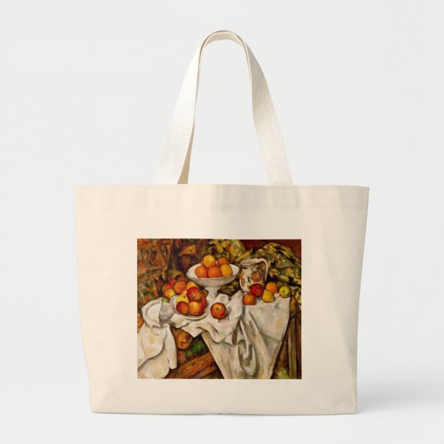Paul Cezanne Äpplen Apelsiner Tryck Impressionism Jumbo Tygkasse (Framsidan)