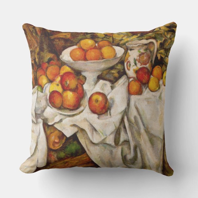 Paul Cezanne Äpplen Apelsiner Tryck Impressionism Kudde (Framsida)