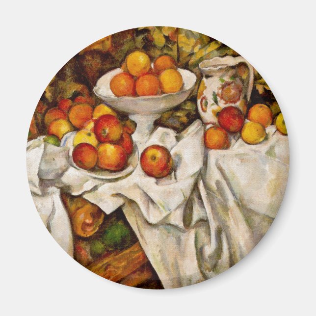 Paul Cezanne Äpplen Apelsiner Tryck Impressionism Magnet (Framsidan)