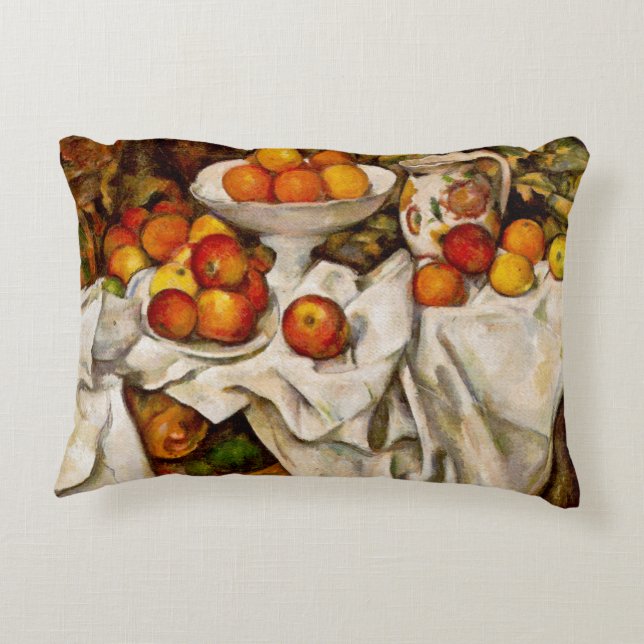 Paul Cezanne Äpplen Apelsiner Tryck Impressionism Prydnadskudde (Baksidan)