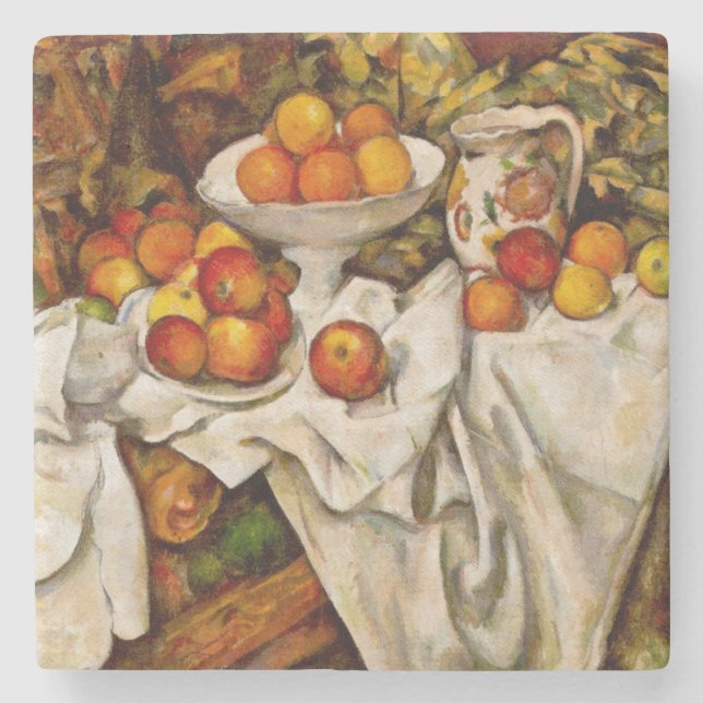 Paul Cezanne Äpplen Apelsiner Tryck Impressionism Stenunderlägg (Framsidan)