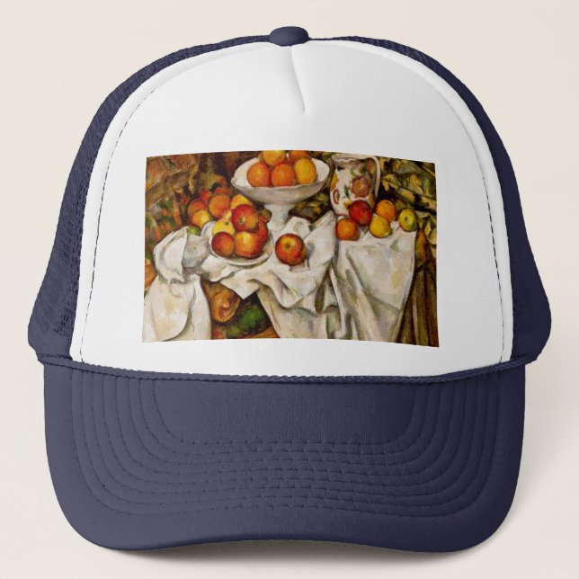 Paul Cezanne Äpplen Apelsiner Tryck Impressionism Truckerkeps (Framsida)