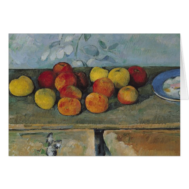 Paul Cezanne | Äpplen och kex fortsätter att leva. Hälsningskort (Framsidan Horizontal)