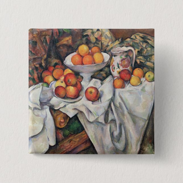 Paul Cezanne | äpplen och orangar, 1895-1900 Knapp (Framsida)