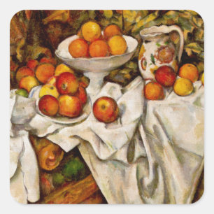 Paul Cezanne Apples Oranges Impressionism Fyrkantigt Klistermärke