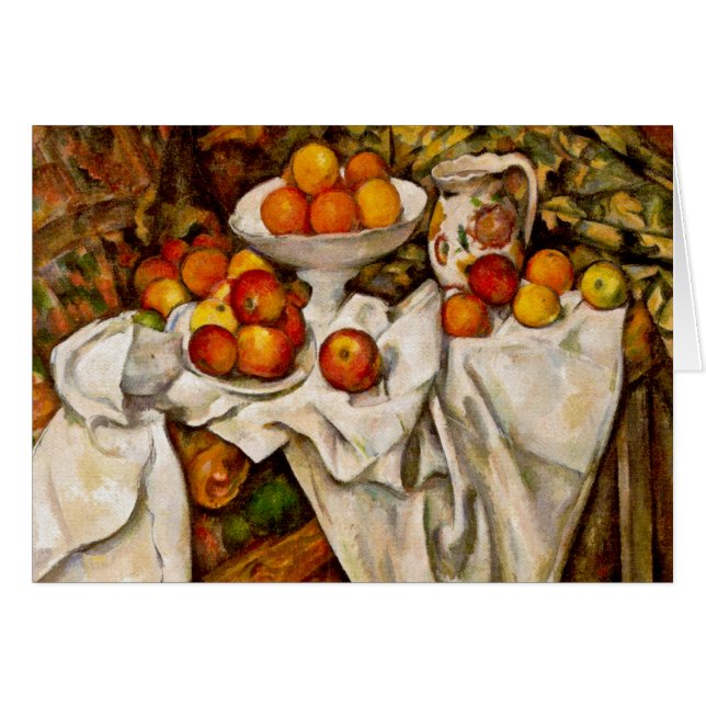 Paul Cezanne Apples Oranges Impressionism Hälsningskort (Framsidan Horizontal)