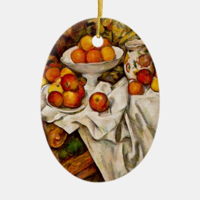 Paul Cezanne Apples Oranges Impressionism Julgransprydnad Keramik (Framsidan)