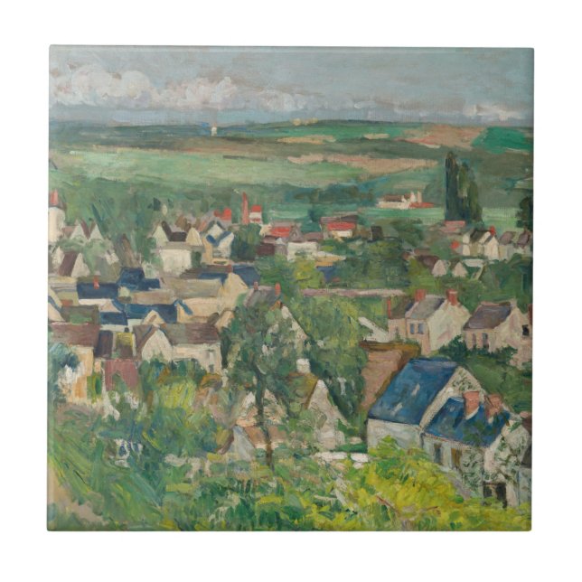 Paul Cezanne - Auvers, Panoramic View Kakelplatta (Framsidan)