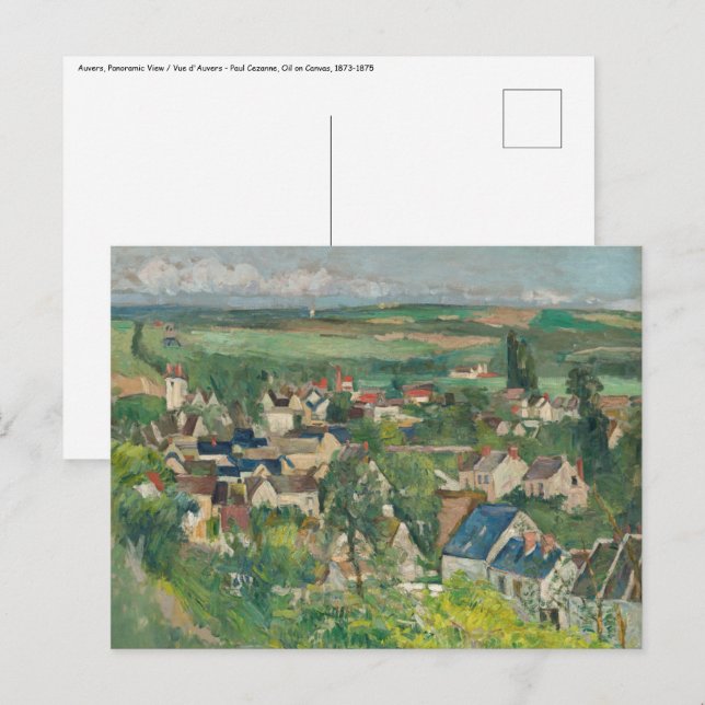 Paul Cezanne - Auvers, Panoramic View Vykort (Fram/baksida)