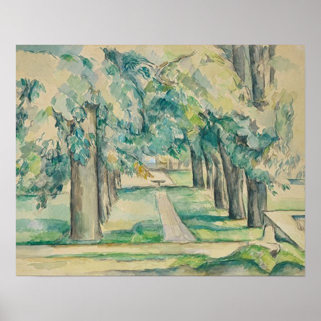 Paul Cezanne - Avenue of Chestnut Träd Poster (Framsidan)