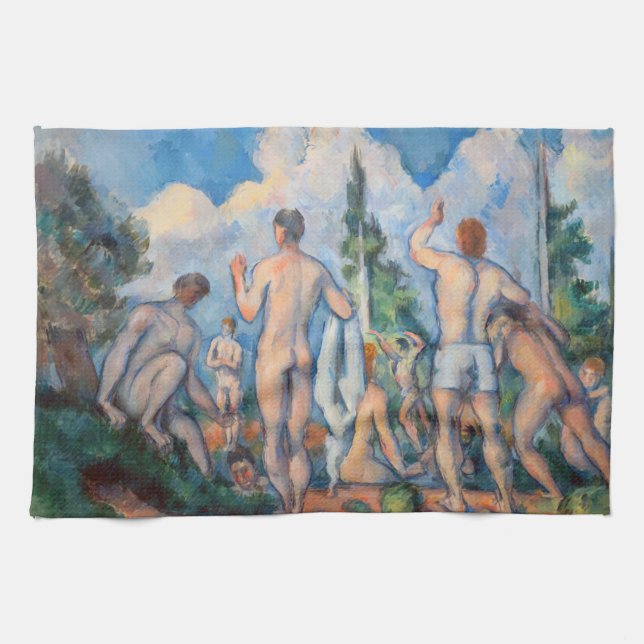 Paul Cezanne - Badande Kökshandduk (Horisontell)