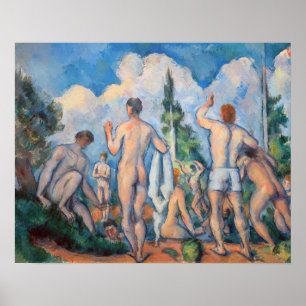 Paul Cezanne - Badande Poster
