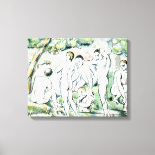 Paul Cezanne badarna som är lilla pläterar Canvastryck