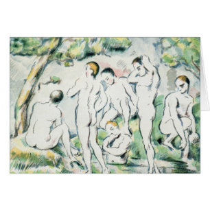 Paul Cezanne badarna som är lilla pläterar Hälsningskort