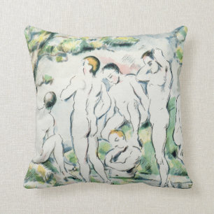 Paul Cezanne badarna som är lilla pläterar Kudde
