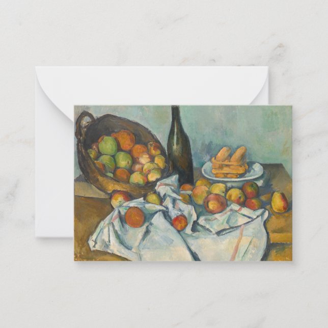 Paul Cezanne - Basket i äpplen Anteckningskort (Framsida)