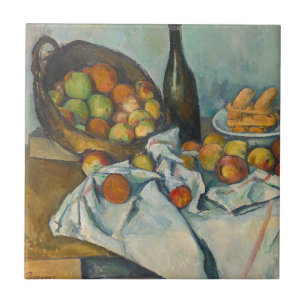Paul Cezanne - Basket i äpplen Kakelplatta
