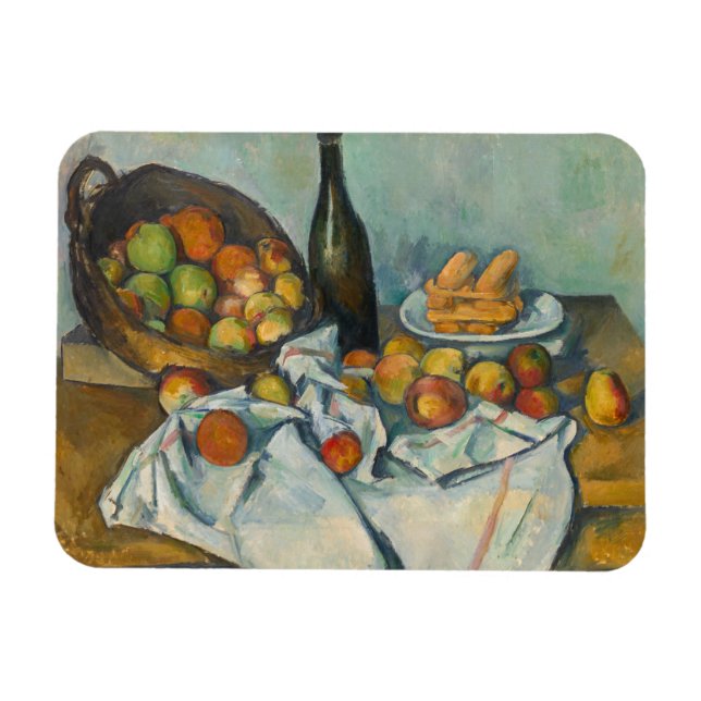 Paul Cezanne - Basket i äpplen Magnet (Horisontell)