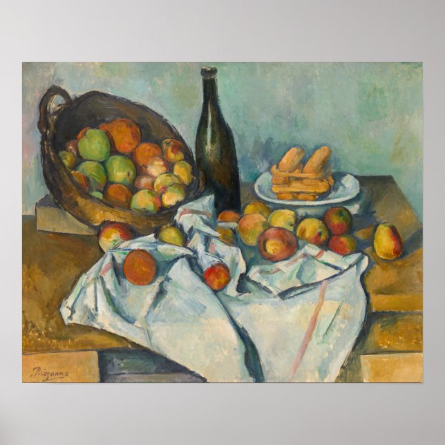 Paul Cezanne - Basket i äpplen Poster (Framsidan)