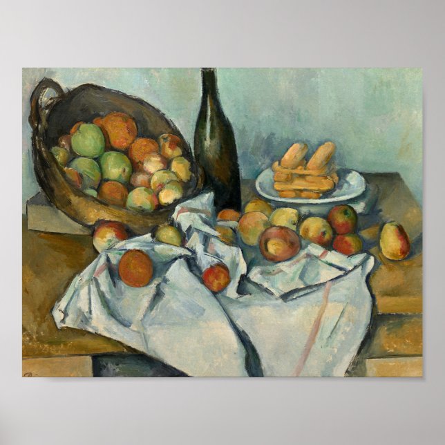 Paul Cezanne - Basket i äpplen Poster (Framsidan)