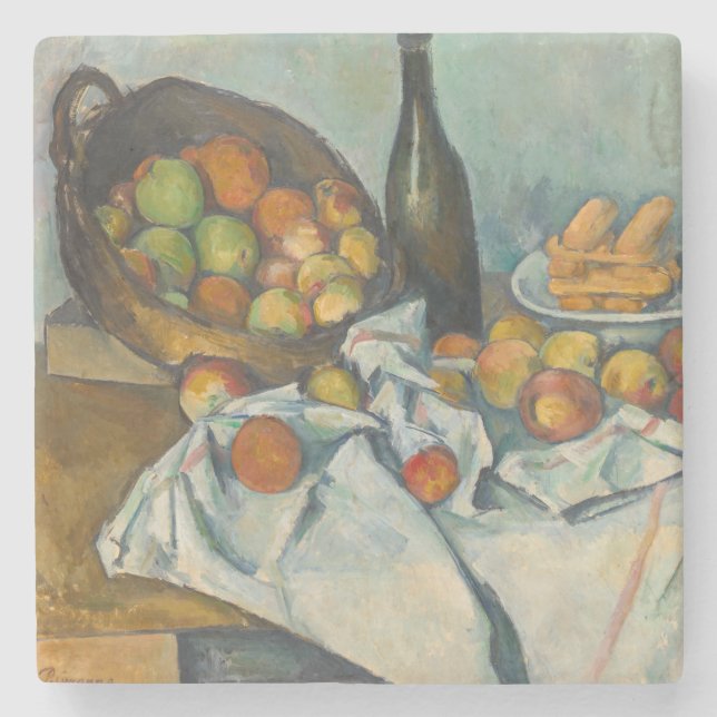Paul Cezanne - Basket i äpplen Stenunderlägg (Framsidan)