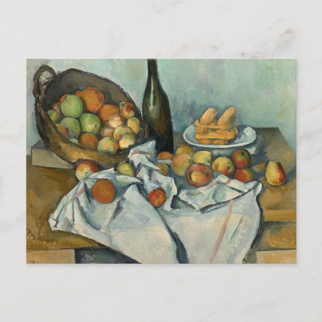 Paul Cezanne - Basket i äpplen Vykort (Framsida)