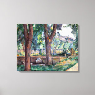 Paul Cezanne Bassäng vid Jas de Bouffan Canvastryck