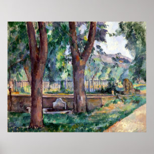 Paul Cezanne Bassäng vid Jas de Bouffan Poster