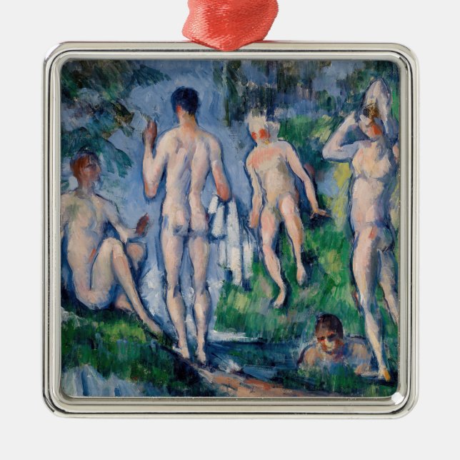 Paul Cezanne - Bathers-gruppen Julgransprydnad Metall (Framsidan)