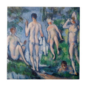 Paul Cezanne - Bathers-gruppen Kakelplatta