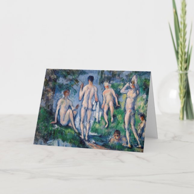 Paul Cezanne - Bathers-gruppen Kort (Framsida)