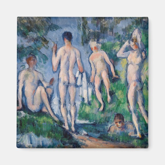 Paul Cezanne - Bathers-gruppen Magnet (Framsidan)