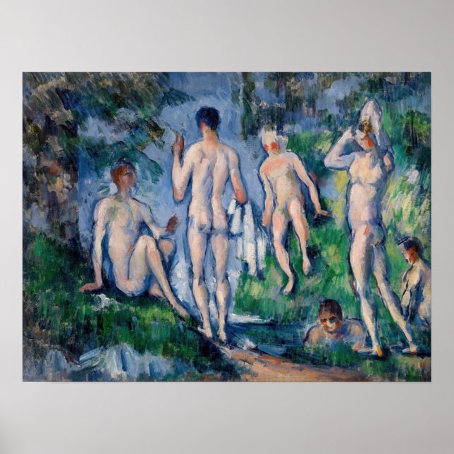 Paul Cezanne - Bathers-gruppen Poster (Framsidan)