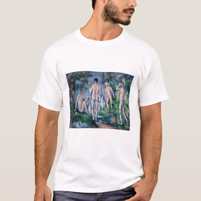 Paul Cezanne - Bathers-gruppen T Shirt (Framsida)