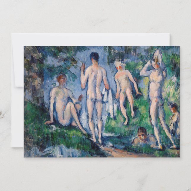 Paul Cezanne - Bathers-gruppen Tack Kort (Framsida)