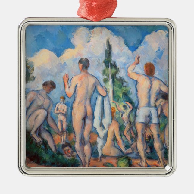 Paul Cezanne - Bathers Julgransprydnad Metall (Framsidan)