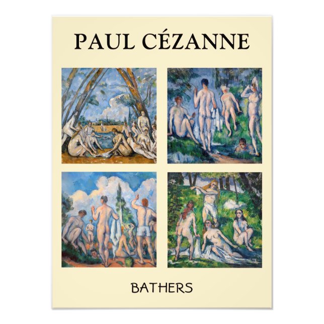 Paul Cezanne - Bathers mästerverk Selection Fototryck (Framsidan)