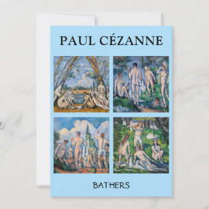 Paul Cezanne - Bathers mästerverk Selection Inbjudningar
