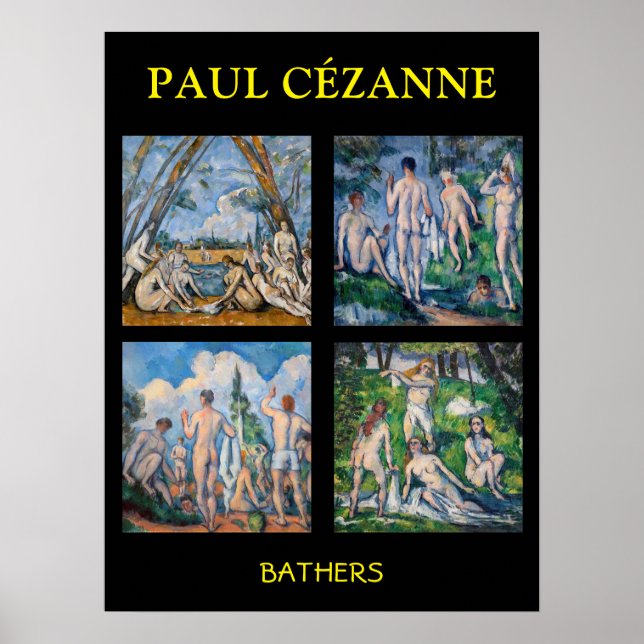 Paul Cezanne - Bathers mästerverk Selection Poster (Framsidan)