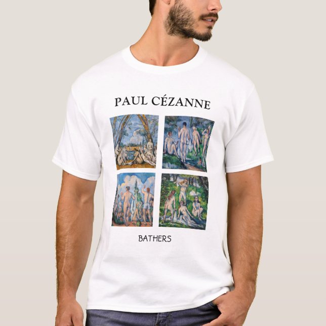 Paul Cezanne - Bathers mästerverk Selection T Shirt (Framsida)