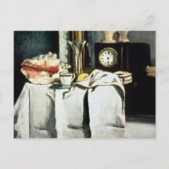 Paul Cezanne | Black Marble Clock, 1870 Vykort (Framsida)