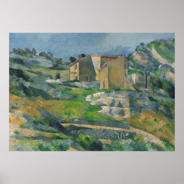 Paul Cezanne | Bostäder i Provence: Riaux V Poster (Framsidan)